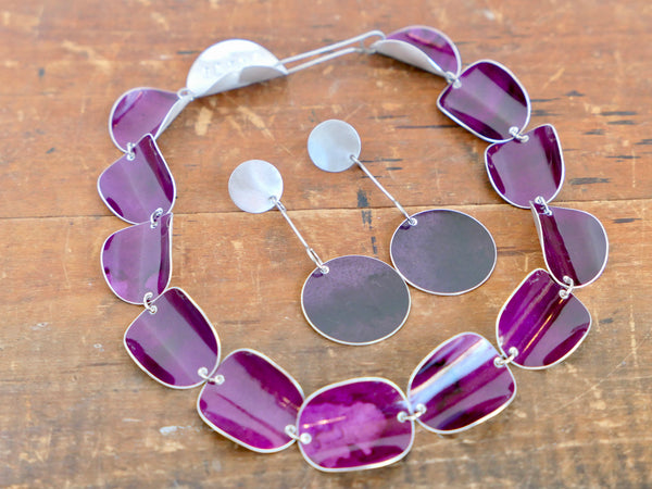 Origami Collar Aubergine