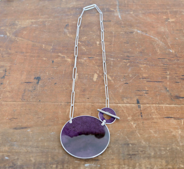 Luna Pendant Aubergine
