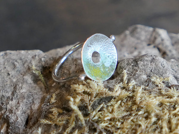 Men An Tol Silver and Enamel Ring