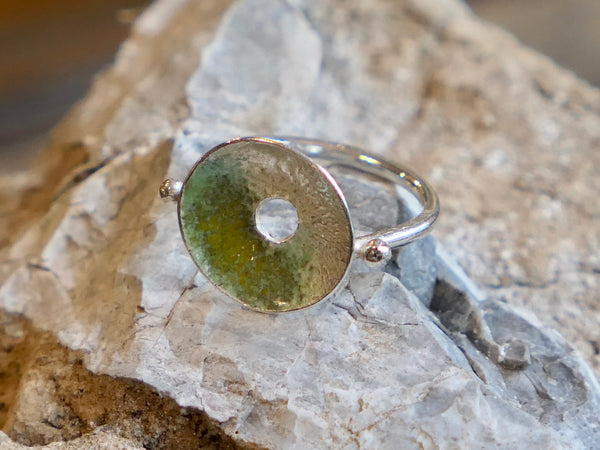 Men An Tol Silver and Enamel Ring