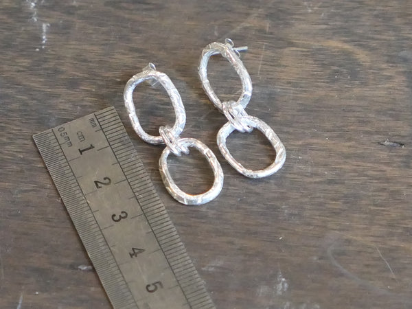 Men An Tol Silver Drop Earrings