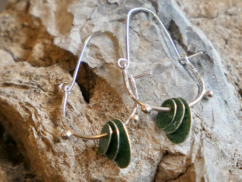 Men An Tol Silver and Enamel Earrings