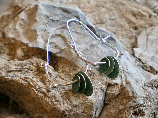Men An Tol Silver and Enamel Earrings