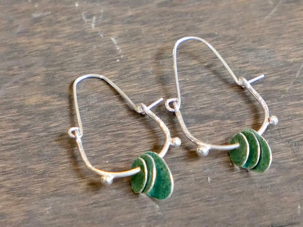 Men An Tol Silver and Enamel Earrings