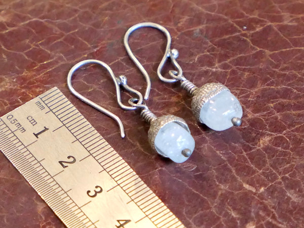 Aquamarine Acorn Earrings