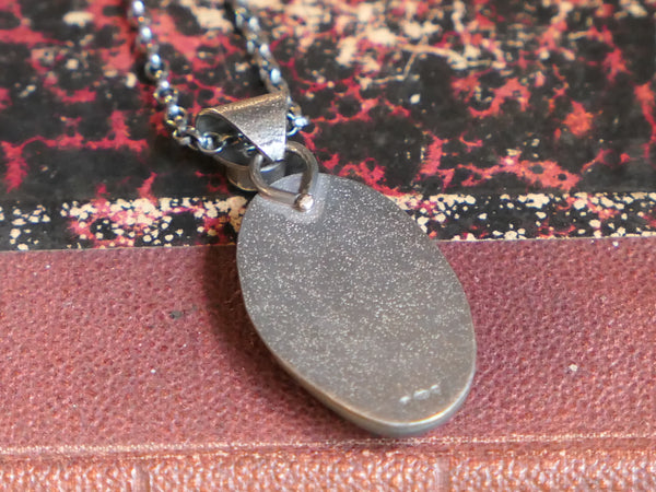 Cloisonne Hare and Aquamarine Pendant