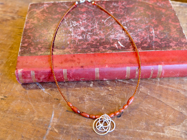 One Off Necklace with Red Jasper