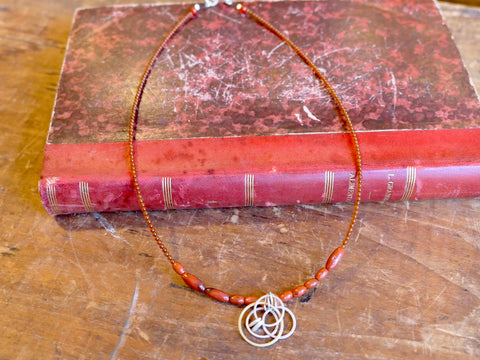 One Off Necklace with Red Jasper