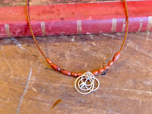 One Off Necklace with Red Jasper