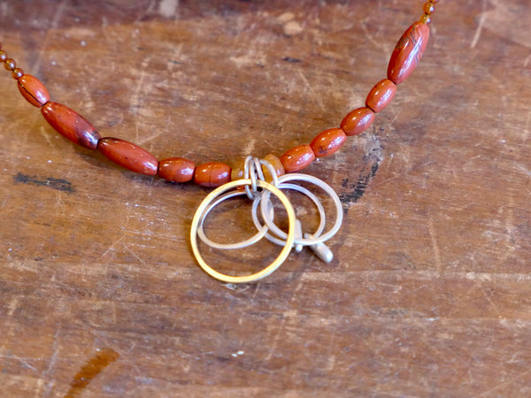 One Off Necklace with Red Jasper