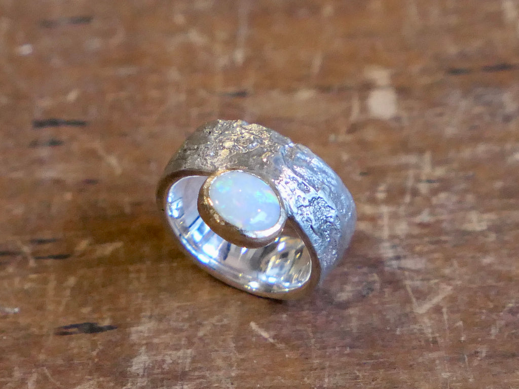 Opal Gold and Silver Ring