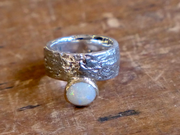 Opal Gold and Silver Ring