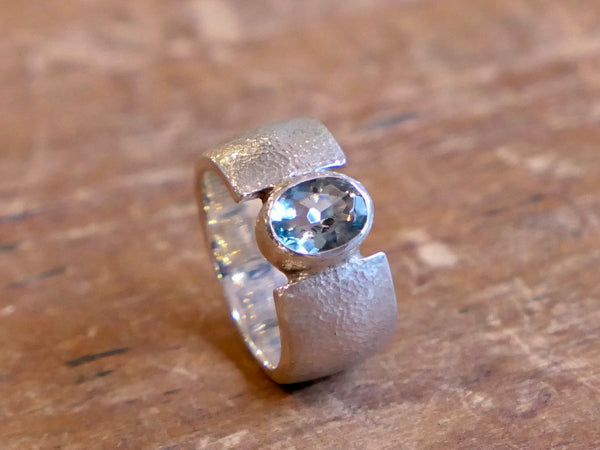 Sterling Silver and Fluorite Ring