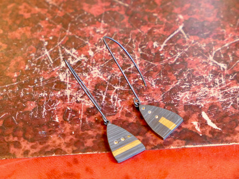 Keum Boo and Yellow Diamond Danglies