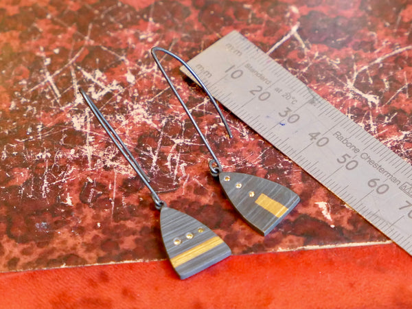 Keum Boo and Yellow Diamond Danglies