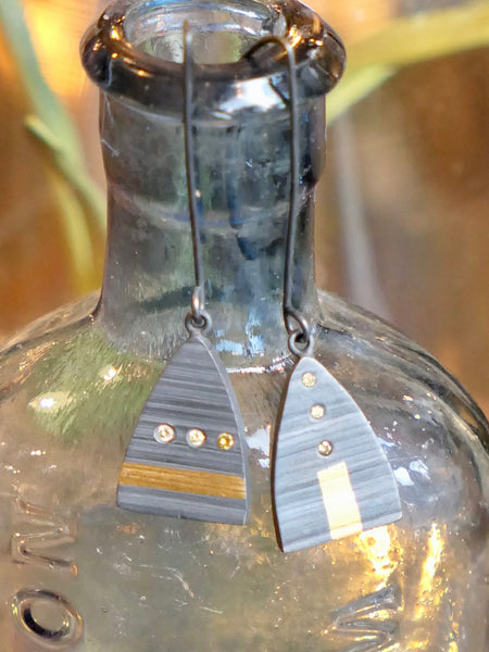 Keum Boo and Yellow Diamond Danglies