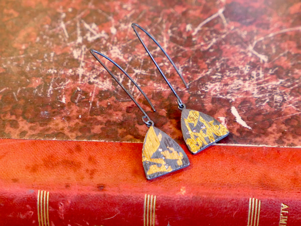 Keum Boo and Pink Diamond Danglies