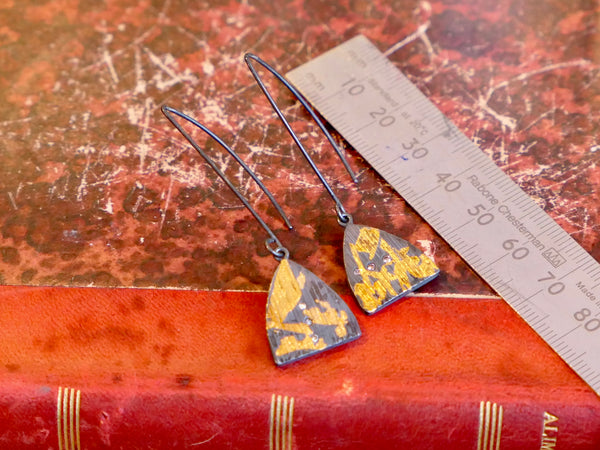 Keum Boo and Pink Diamond Danglies