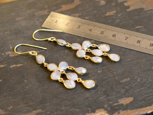 Moonstone Chandelier Earrings