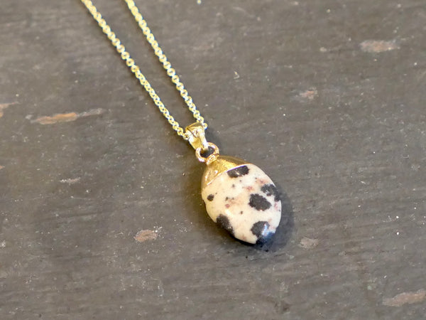 Dalmation Jasper Oval Necklace