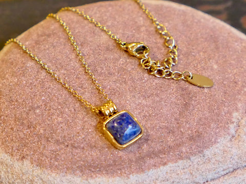 Dainty Lapis Lazuli Pendant