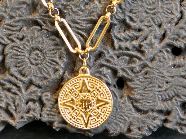 Aztec Coin Necklace