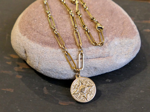Aztec Coin Necklace