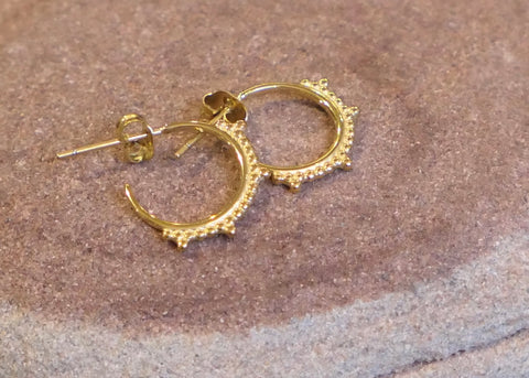 Bobble Half Hoop Earrings