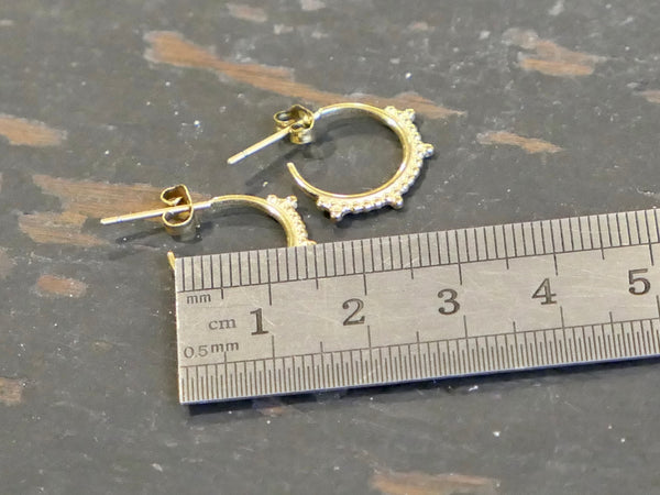 Bobble Half Hoop Earrings