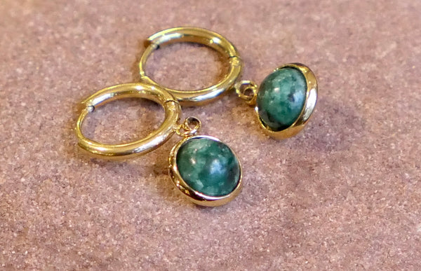 African Turquoise Earrings