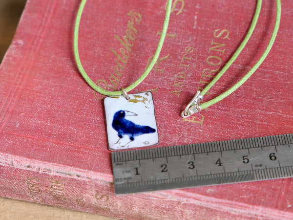 Crow Pendant with Gold Leaf Detail