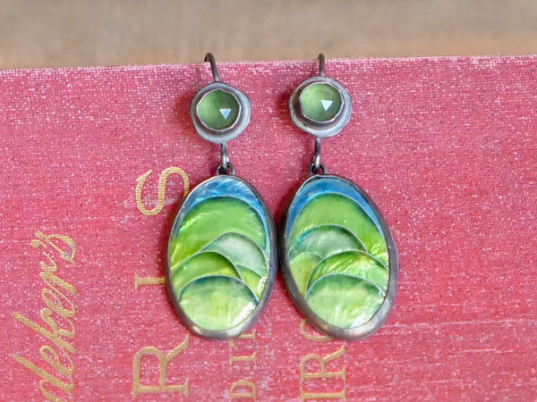 Cloisonné Landscape Earrings