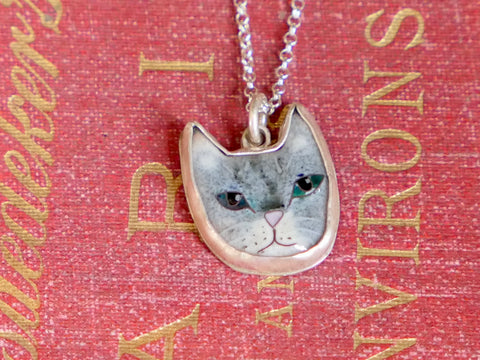 Small Tabby Cat Pendant