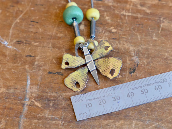 Yellow Butterfly Necklace