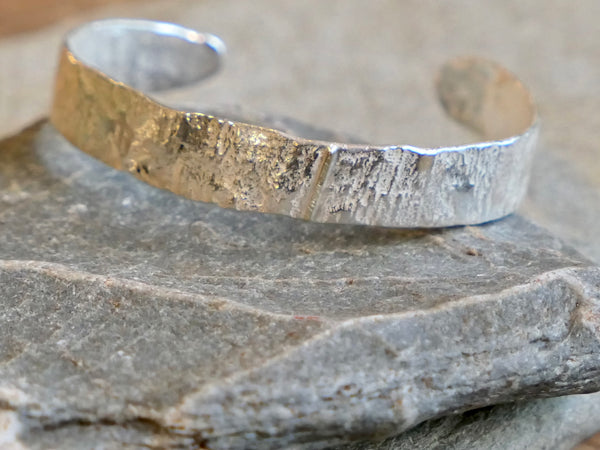 Textured Cuff with Gold Seam