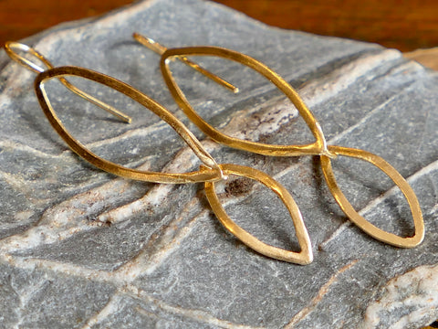 Interlinked Leaf Drop Earrings