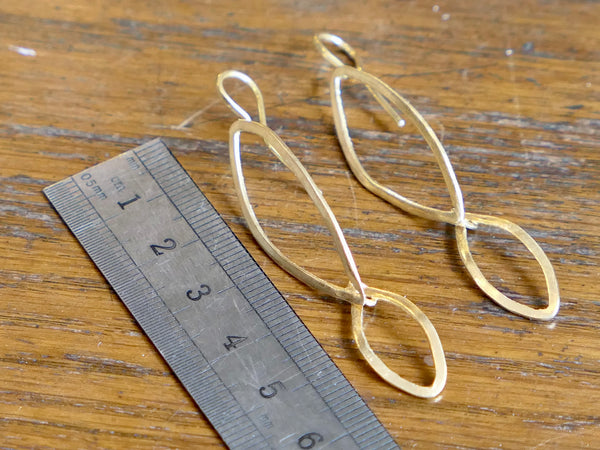 Interlinked Leaf Drop Earrings