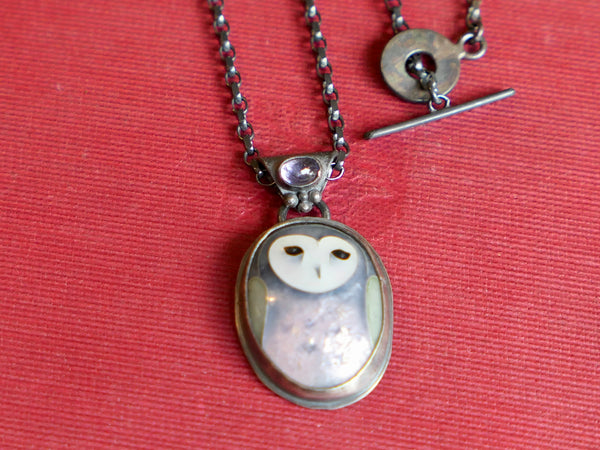 Purple Owl Pendant