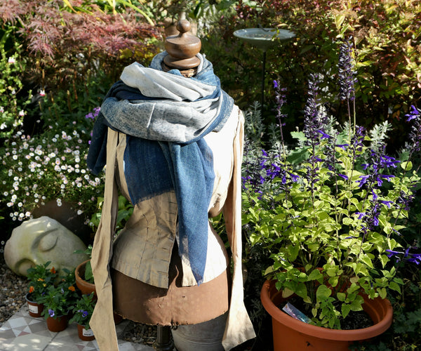 Storm Blue Wool Scarf