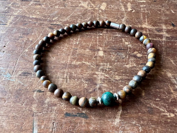 Walter Silver and Stone Skinny Bracelet