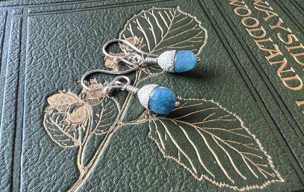 Acorn Earrings with Apatite