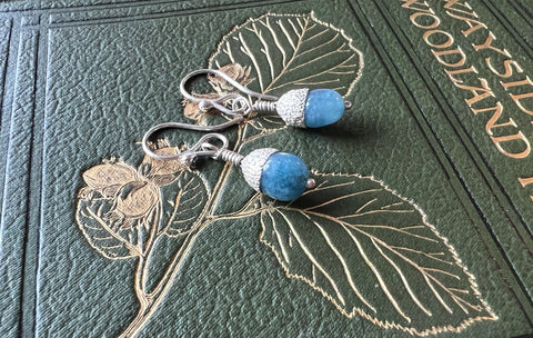 Acorn Earrings with Apatite