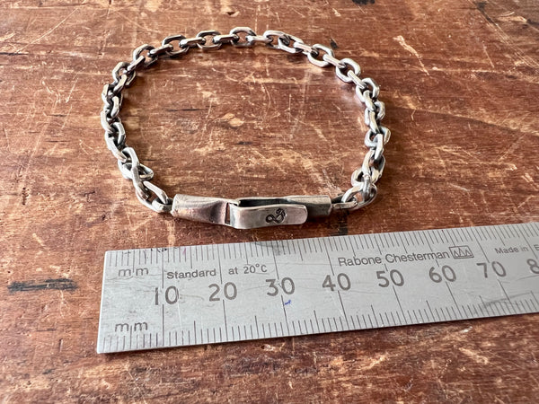 Halyard Single Sail Silver Chain Bracelet