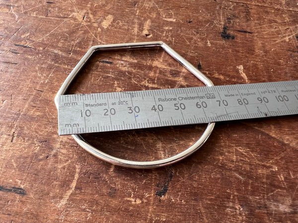 Rowe Half Circle Geometric Silver Bangle