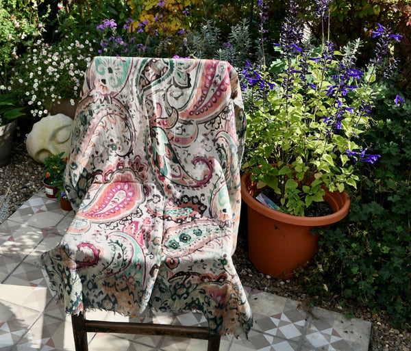 Passionate Paisley Wool Scarf