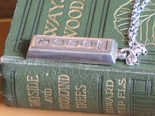 Sterling Silver Ingot Pendant