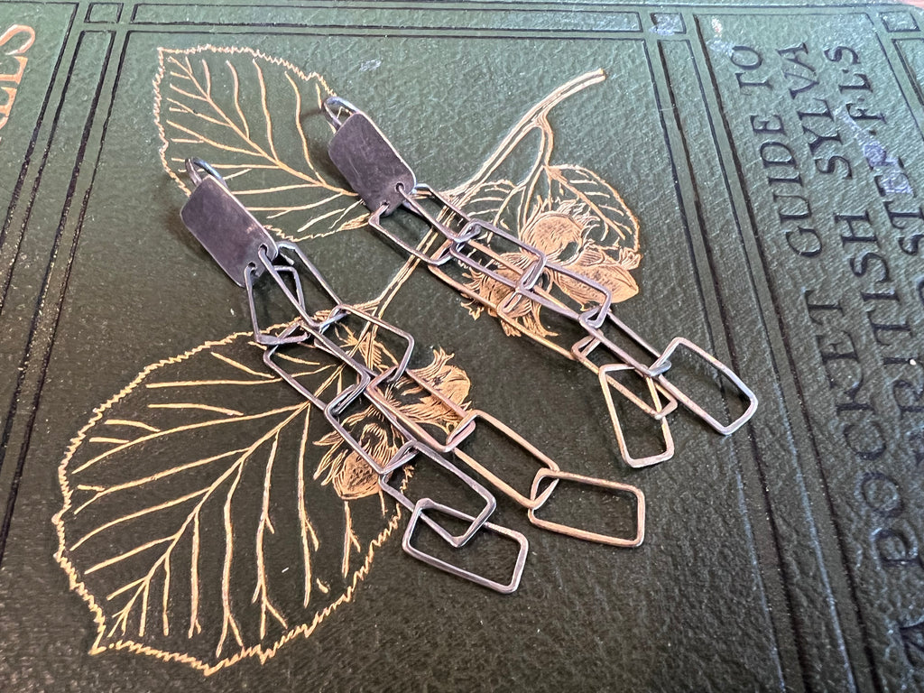 Rectangular Link Drop Earrings