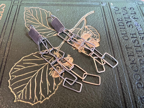 Rectangular Link Drop Earrings