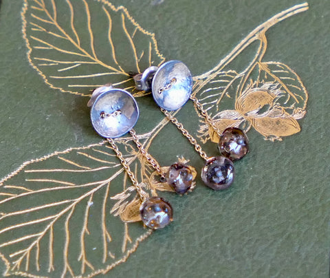 Pendulum Earrings with Smoky Quartz