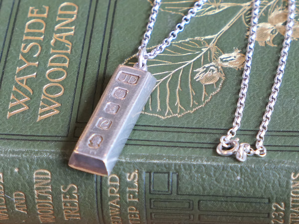 Sterling Silver Ingot Pendant